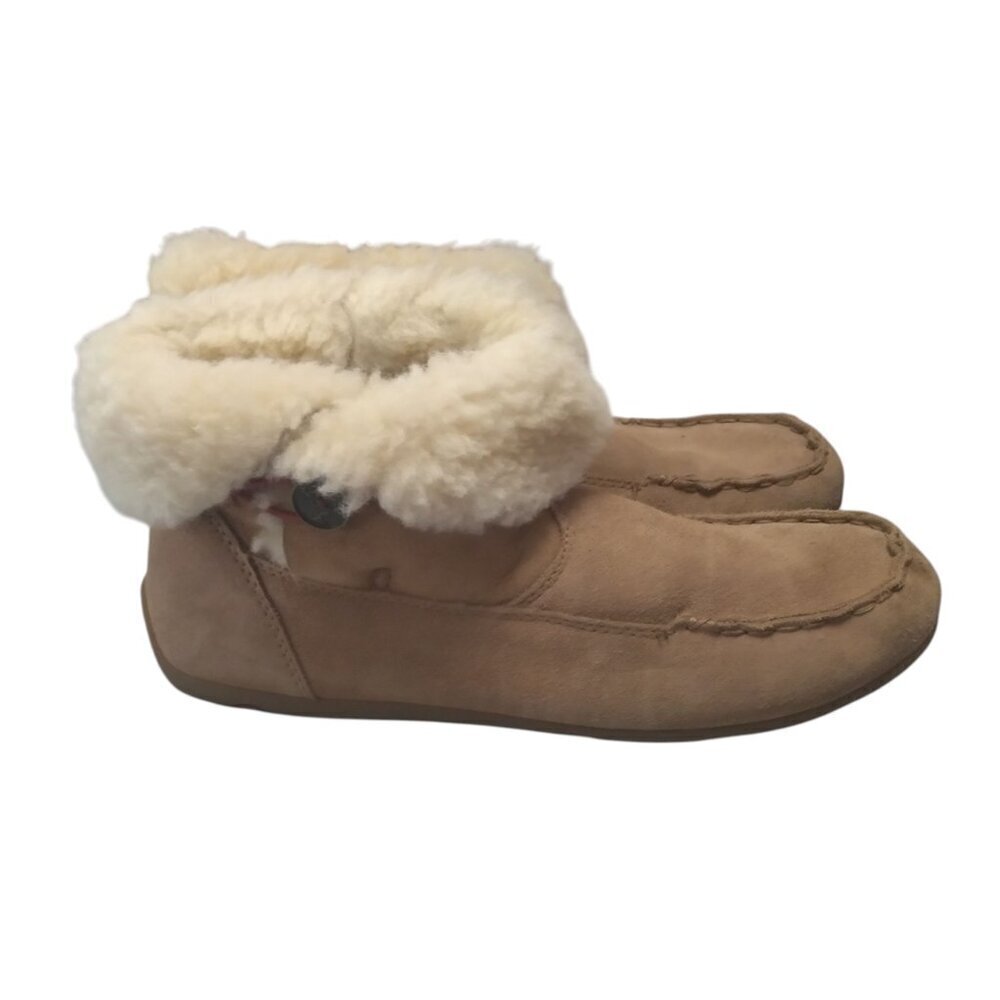 Twisted X Women's 11M Shearling Lined Slippers Moccasins Boots Suede Roll Down